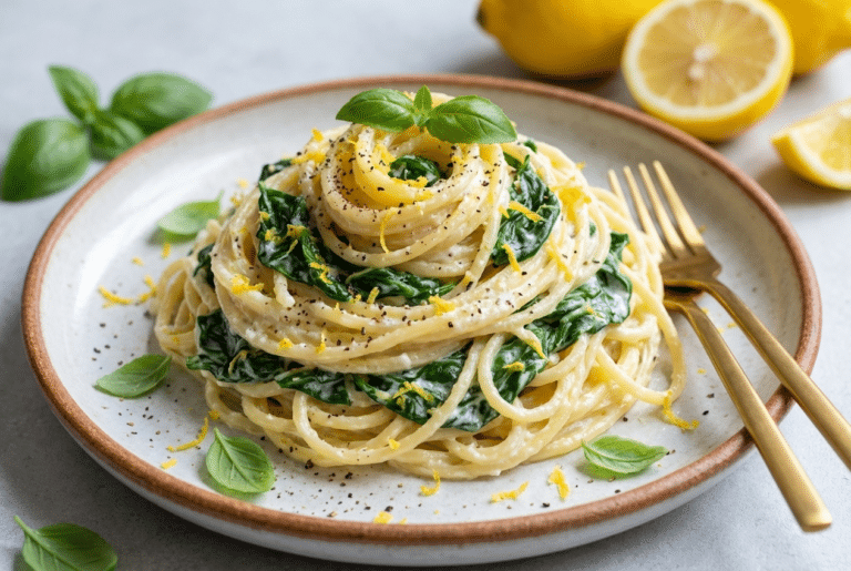 Lemon Ricotta Spinach Pasta