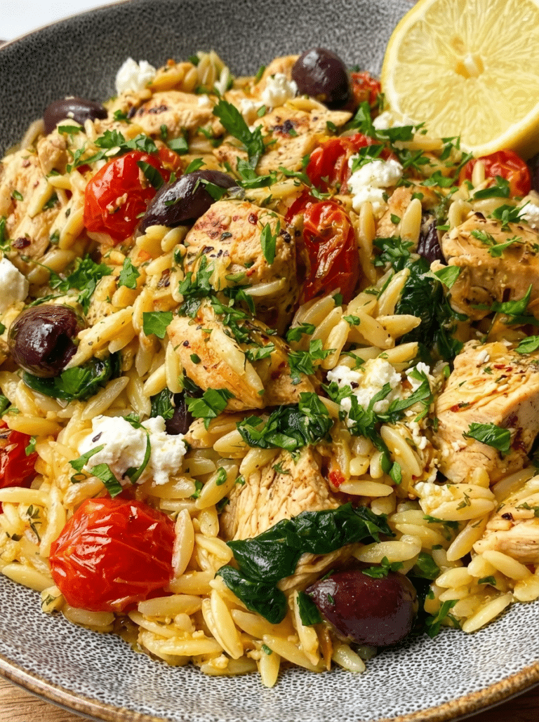 Mediterranean Chicken Orzo
