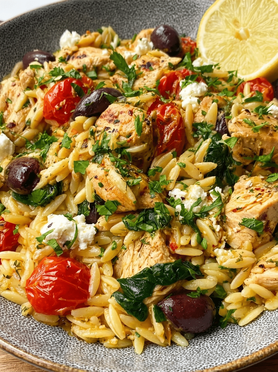 Mediterranean Chicken Orzo