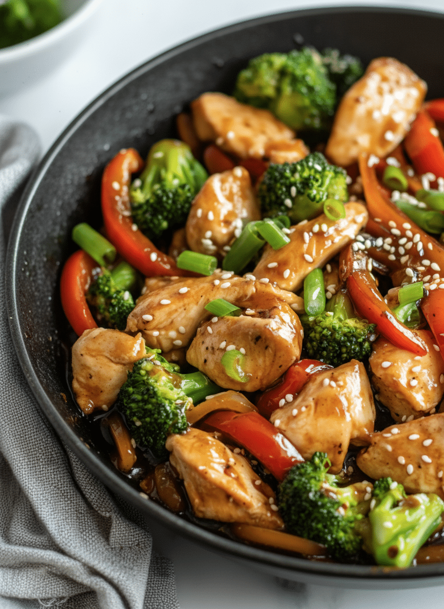 Spring Chicken Stir Fry with Snap Peas